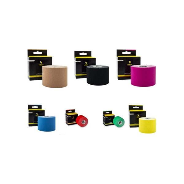 5 cm. X 5m. Kinezioloģiskais teips -yellowTAPE - kinesiotape