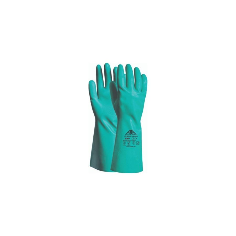 Active CHEM H4010 nitrila ķīmiskās aizsargcimdi 33 cm, zaļi Active CHEM H4010 nitrila ķīmiskās aizsargcimdi 33 cm, zaļi