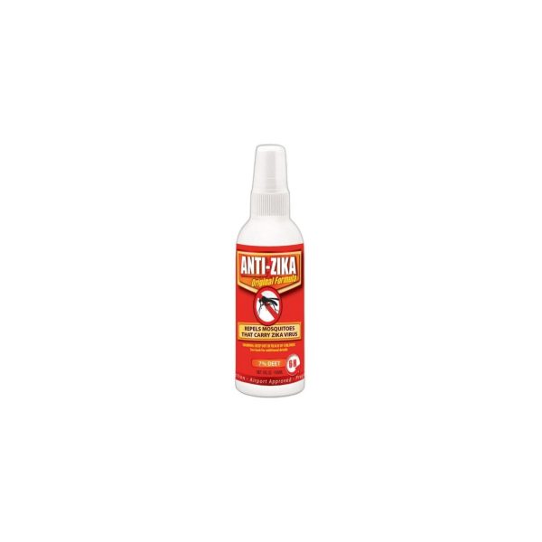 ANTI ZIKA Original Formula — odu un ērču atbaidīšanas līdzeklis (DEET 7%), 100 ml