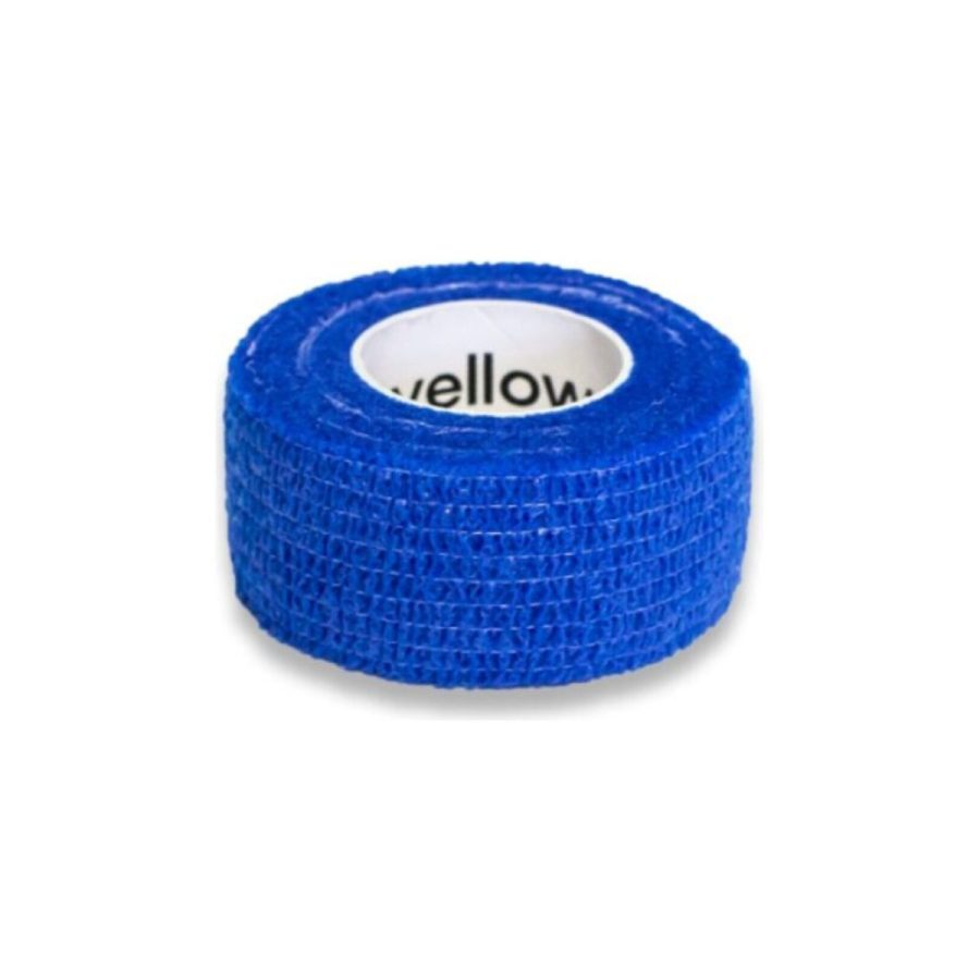 Elastīgā saite yellowBAND, pašpielīpošs pārsējs, zils, 2,5 cm × 4,5 m