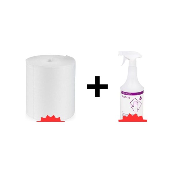 BACTICID 1L + DRY Wipes N600 — virsmu dezinfekcijas komplekts