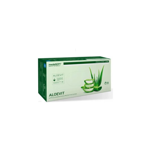 medaSEPT® ALOEVIT N100 — zaļi nitrila cimdi ar alveju
