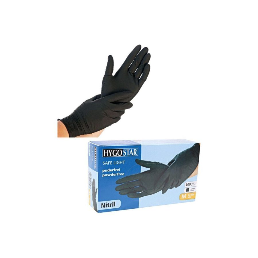 Nitrila cimdi Safe light melni, N100 Nitrila cimdi Safe light melni, N100