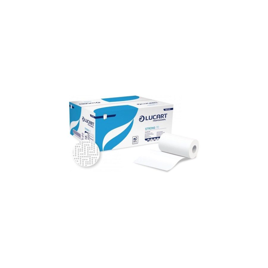 Lucart STRONG 70 papīra roku dvieļi ruļļos (2 sl., 70 m), 12 ruļļi Lucart STRONG 70 papīra roku dvieļi ruļļos (2 sl., 70 m), 12 ruļļi