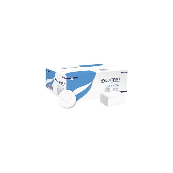 Lucart STRONG V 150 papīra roku dvieļi loksnēs (V-locījums, 2 sl.), 20 iepakojumi