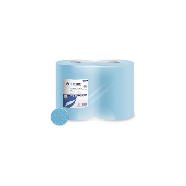 SKYTECH 3.500 XL — trīskārtu industriālie papīra dvieļi rullī (2 ruļļi)