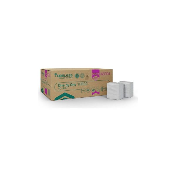 TUBELESS One by One PRO 10600 — tualetes papīrs loksnēs no 100% celulozes