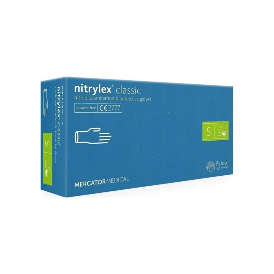 Zili nitrylex classic nitrila cimdi, bez pūdera N100 Zili nitrylex classic nitrila cimdi, bez pūdera N100